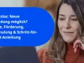 Frau denkt nach über neue Ausbildung mit 43. Infos zu Rechten, Förderung und Umschulung.